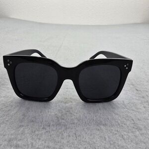 ZeroUV 50 24 145 Black Polarized Square Frame UV Protection Fashion Sunglasses